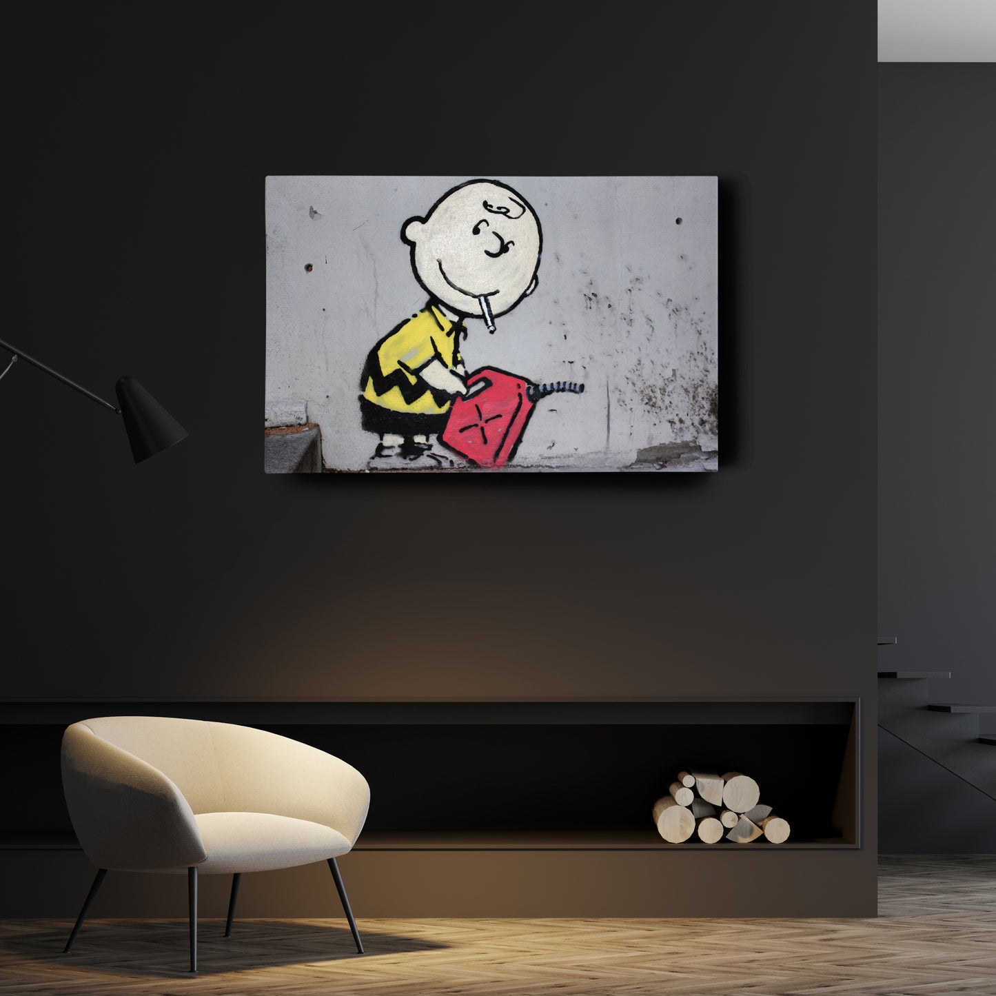 Banksy 'Gas and Smoke' Canvas Print - Framed Wall Art