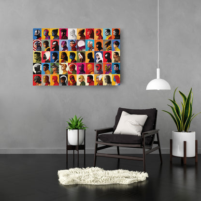 Marvel Headshots Canvas Art - Comic Book Hero Wall Decor