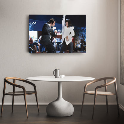Pulp Fiction Dance Contest Canvas Wall Art – Timeless Movie Moment Decor