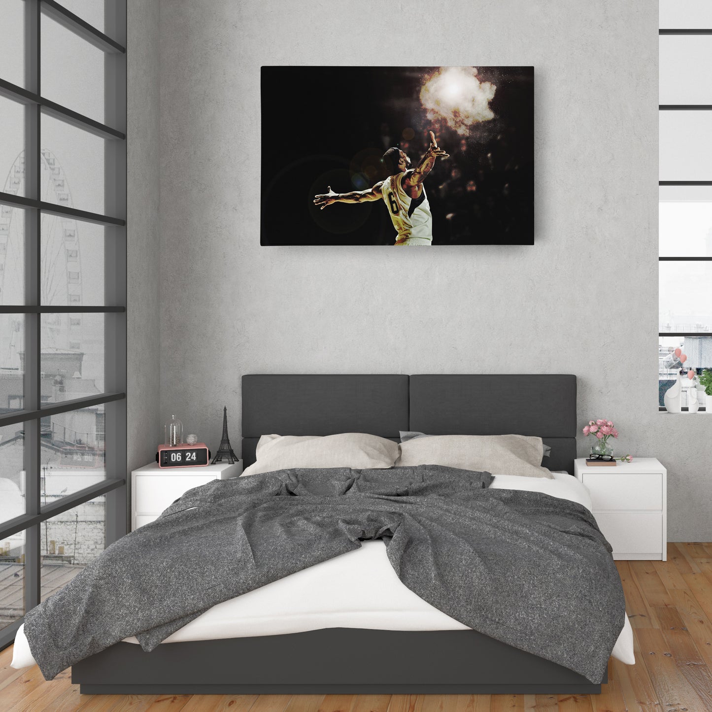 LeBron James Basketball Effect Canvas Wall Art – King’s Legacy Poster