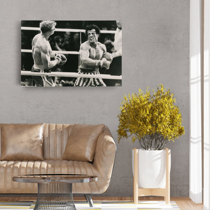 Rocky Balboa vs Ivan Drago Poster – Boxing Movie Canvas Wall Art Decor