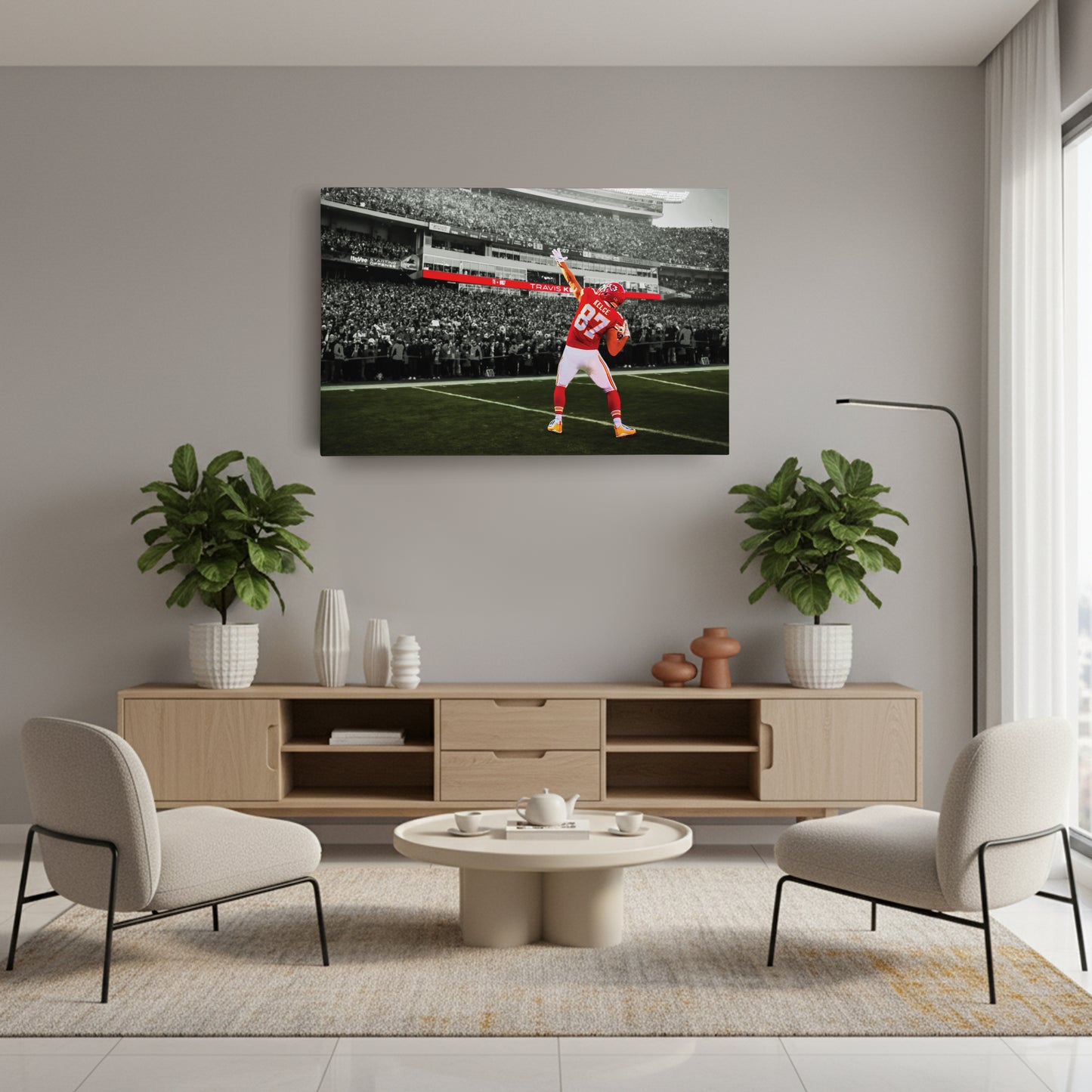 Travis Kelce Kansas City Chiefs Canvas Wall Art – NFL Superstar Decor