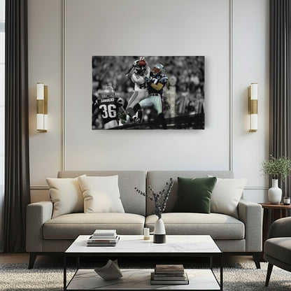 David Tyree Helmet Catch Canvas Wall Art Decor - Legendary NFL Moment Art