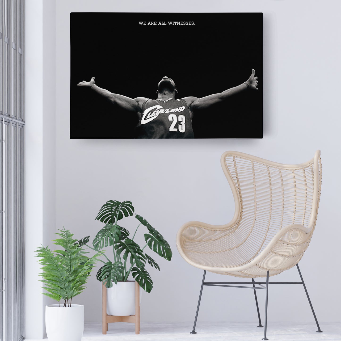 LeBron James We Are All Witness Canvas Wall Art – NBA Legend Tribute