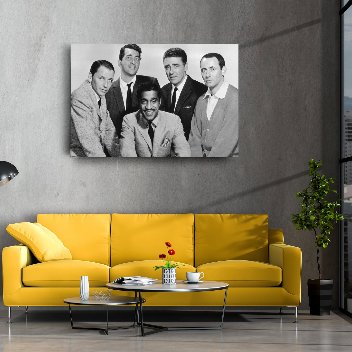 Rat Pack Black and White Canvas Art – Hollywood Legends Decor