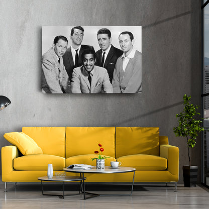 Rat Pack Black and White Canvas Art – Hollywood Legends Decor