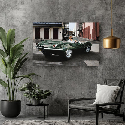 Steve McQueen Jaguar XKSS Canvas Wall Art – Iconic Car Decor