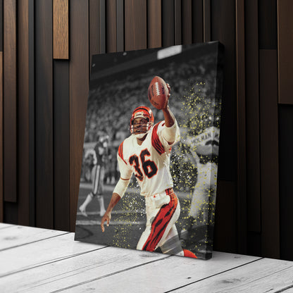 Jennings’ Kickoff Return Cincinnati Bengals Canvas Wall Art Decor - NFL Highlight Art