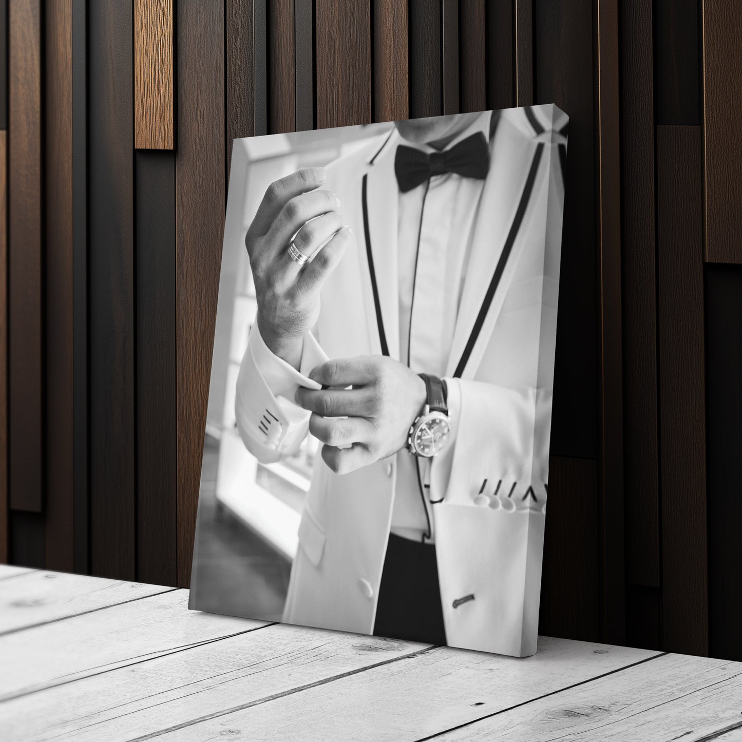 James Bond Black and White Movie Canvas Wall Art – Iconic Spy Print