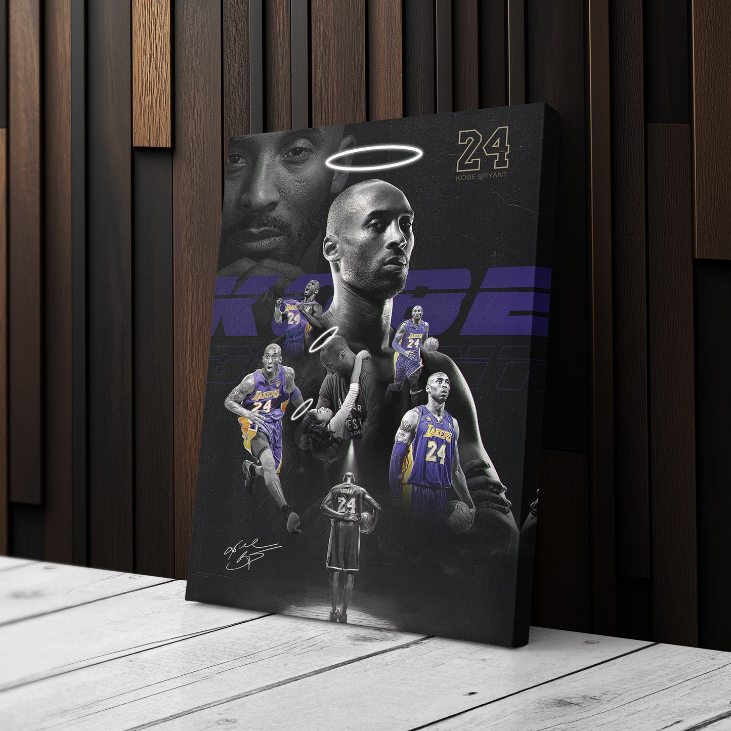 Mamba Out Kobe Bryant 2-24-20 Basketball Canvas Art – A Lasting Tribute