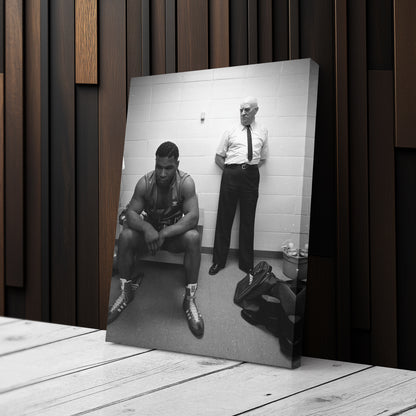 Mike Tyson Boxing Black and White Canvas Art – Boxing Champion Decor