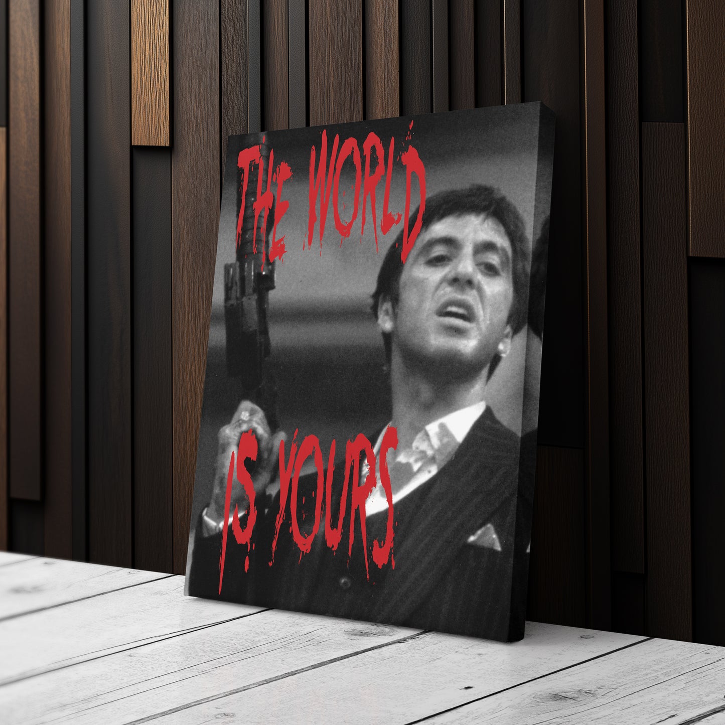 Scarface Tony Montana Quote Canvas Wall Art – Legendary Film Character Decor