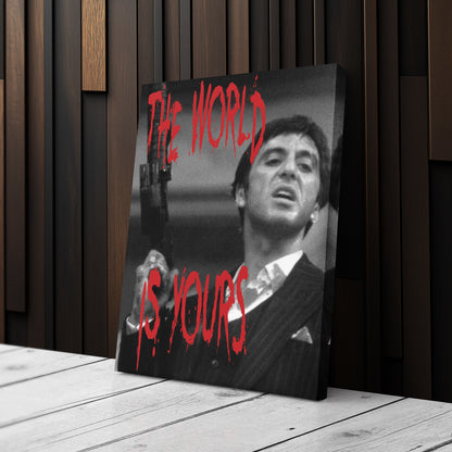 Scarface Tony Montana Quote Canvas Wall Art – Legendary Film Character Decor