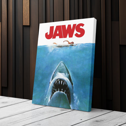 The Jaws Movie Poster Canvas Art - Classic Horror Wall Decor Print