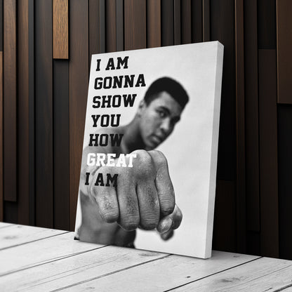Muhammad Ali Quote Canvas Wall Art – Boxing Icon Decor