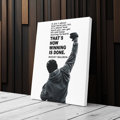 Rocky Balboa Motivational Quote Canvas Art - Inspirational Wall Decor