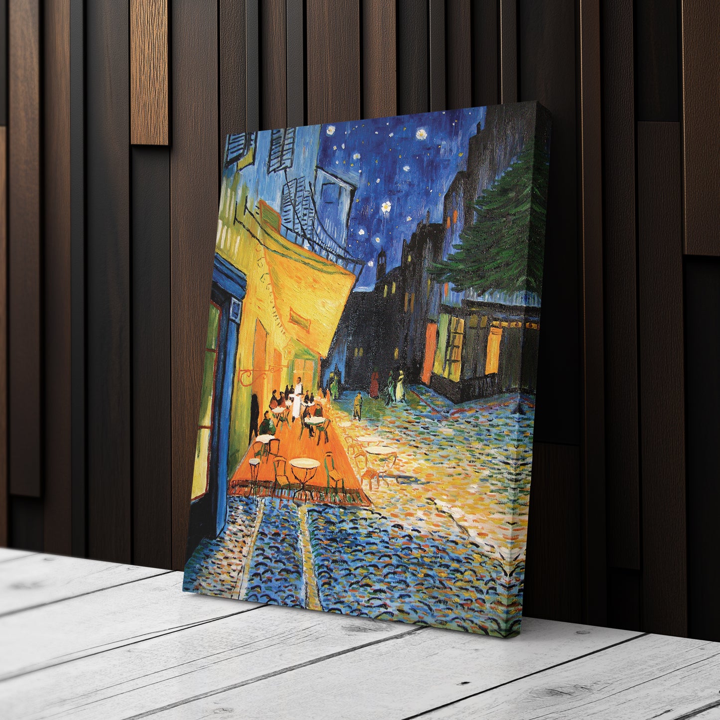 Vincent Van Gogh's Cafe Terrace at Night Canvas Art - Famous Painting Decor
