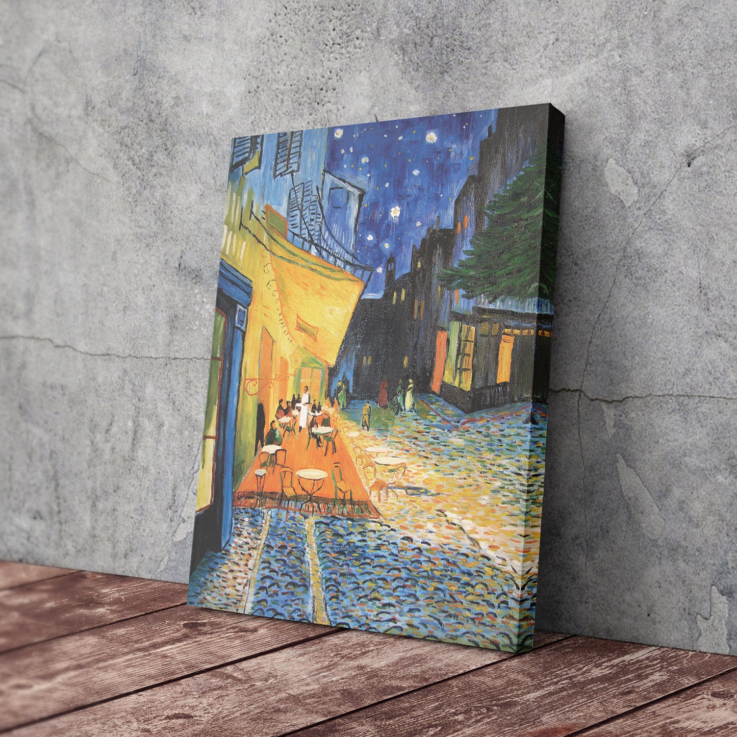 Vincent Van Gogh's Cafe Terrace at Night Canvas Art - Famous Painting Decor