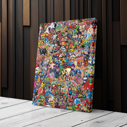 Marvel Comics Characters Canvas Art - Superhero Wall Decor Framed Print