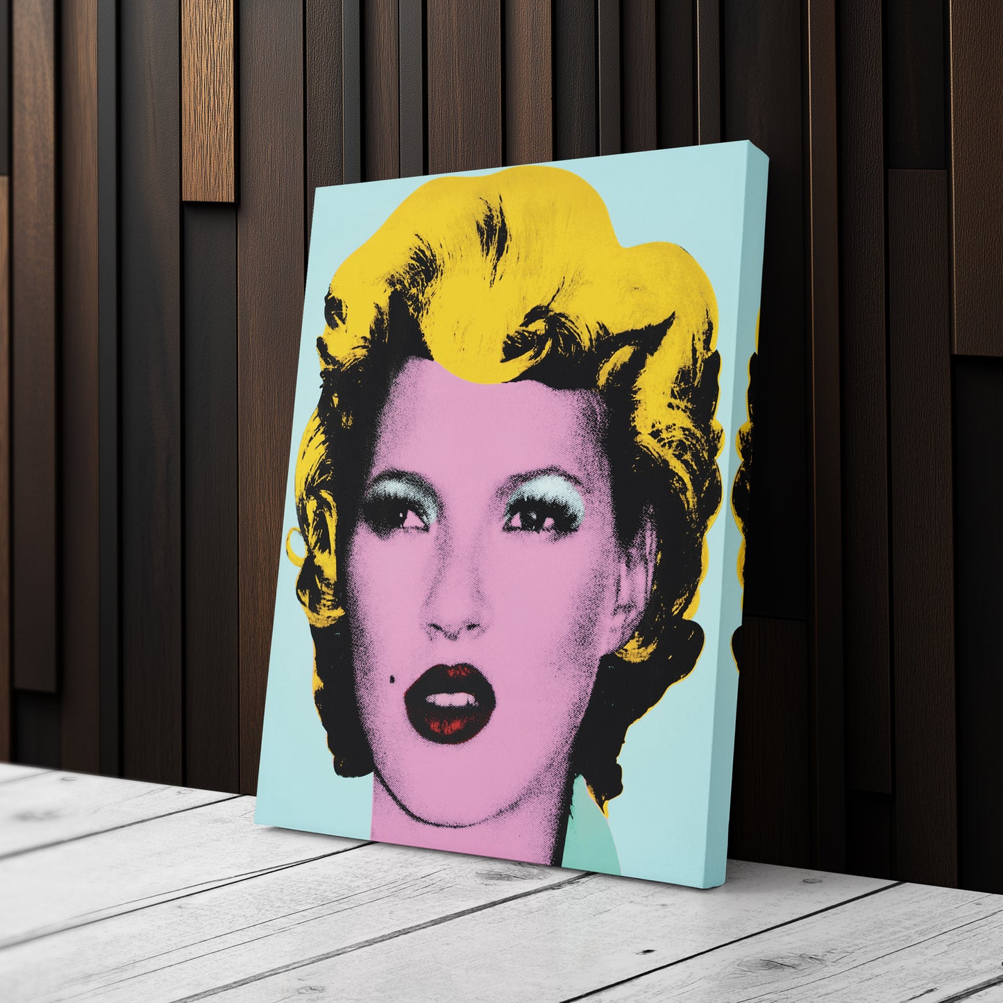 Kate Moss Pop Art Canvas Wall Art – Iconic Supermodel Print