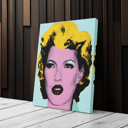 Kate Moss Pop Art Canvas Wall Art – Iconic Supermodel Print