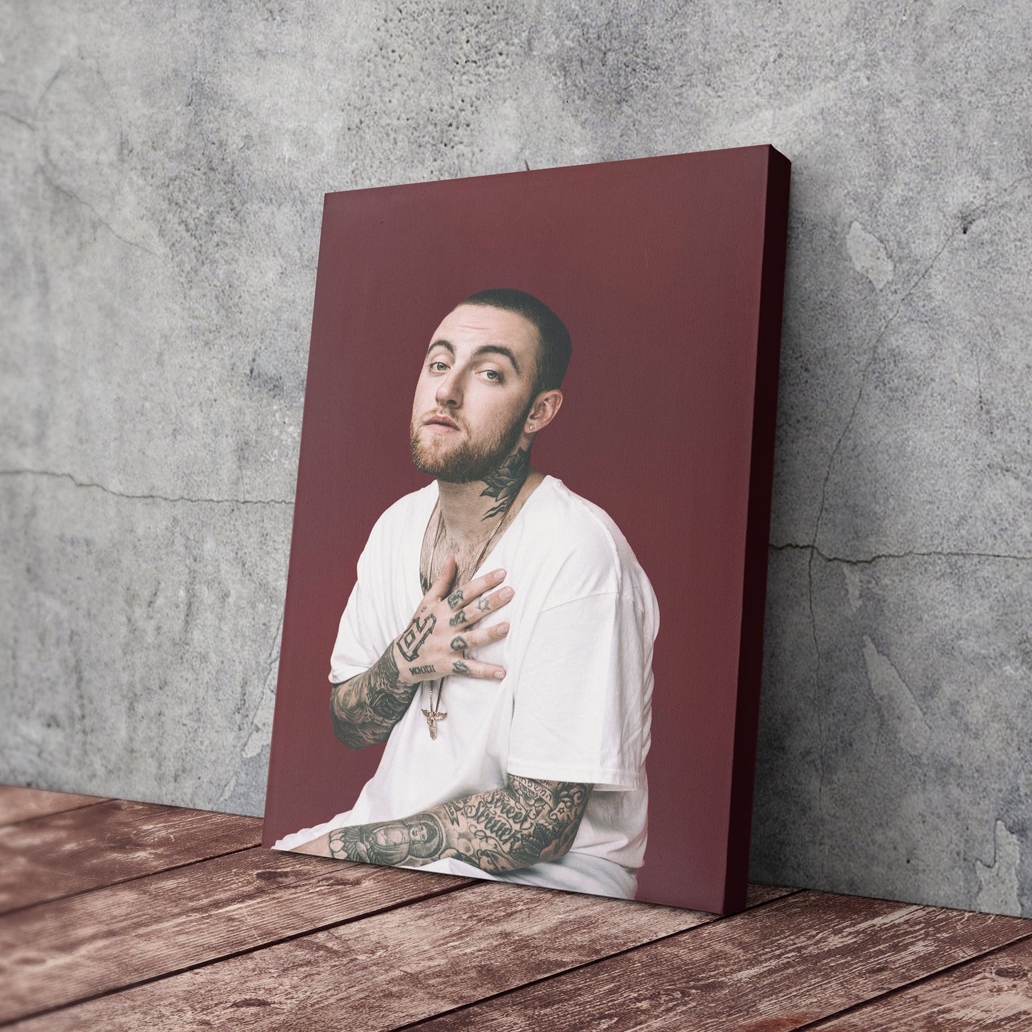 Mac Miller Poster Canvas Art – A Bold and Iconic Design