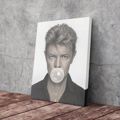 David Bowie Poster Chewing Gum Canvas Wall Art Home Decor Framed Art