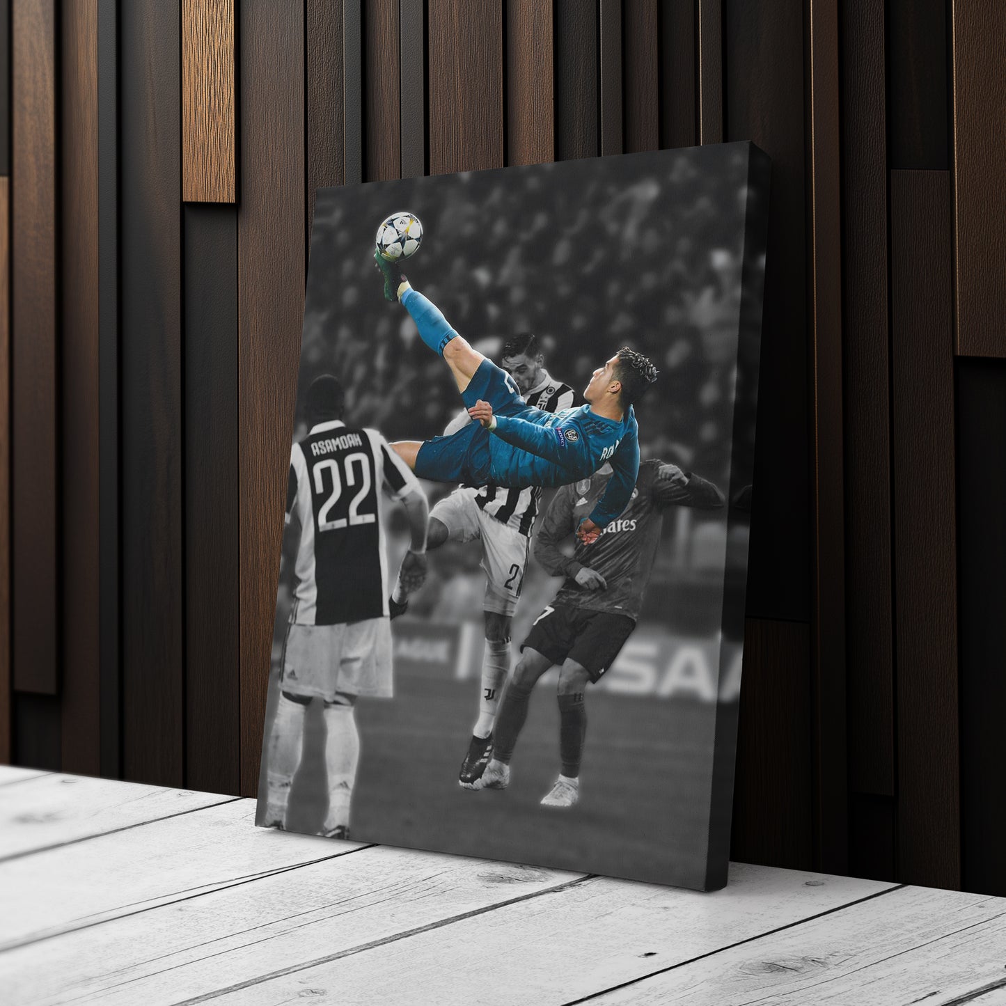Cristiano Ronaldo Overhead Kick vs Juventus Canvas Wall Art Decor - Iconic Soccer Art