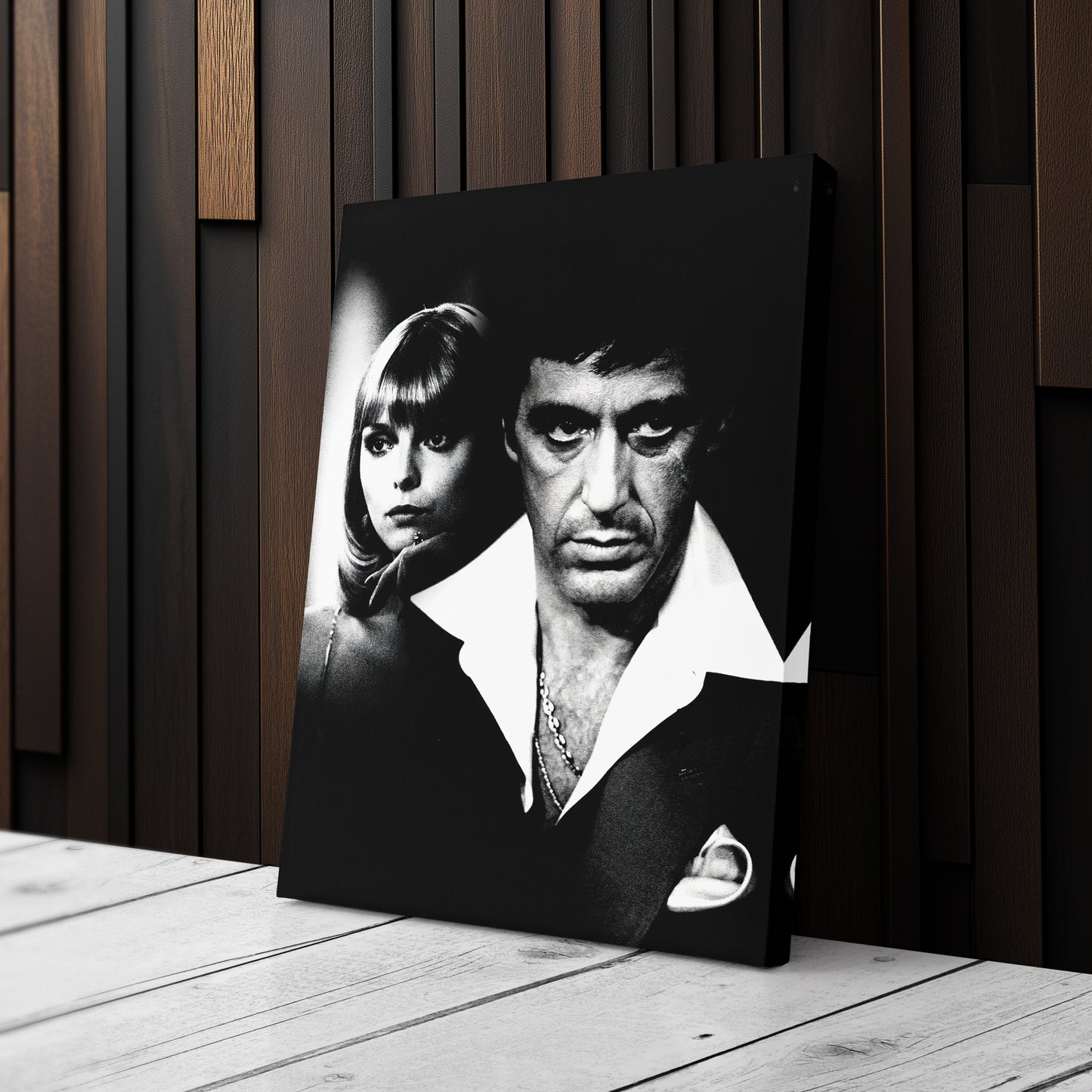 Scarface Poster Black and White Canvas Wall Art Home Decor Framed Art