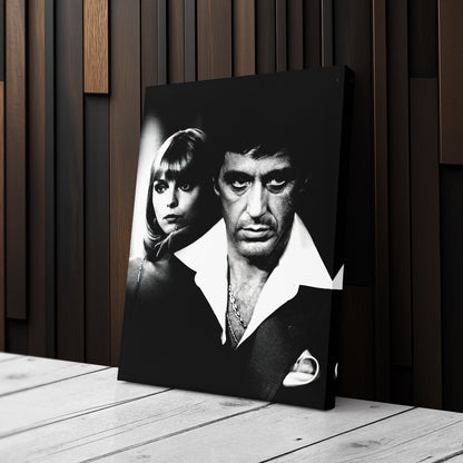 Scarface Poster Black and White Canvas Wall Art Home Decor Framed Art
