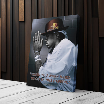 Allen Iverson NBA Quote Canvas Wall Art - Framed Home Decor