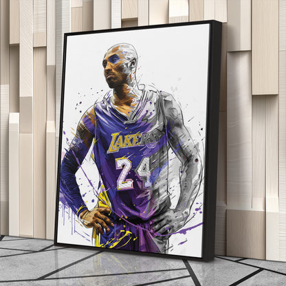 Kobe Bryant Basketball Player Poster Canvas Poster Wall Art Print Home Decor Framed Art