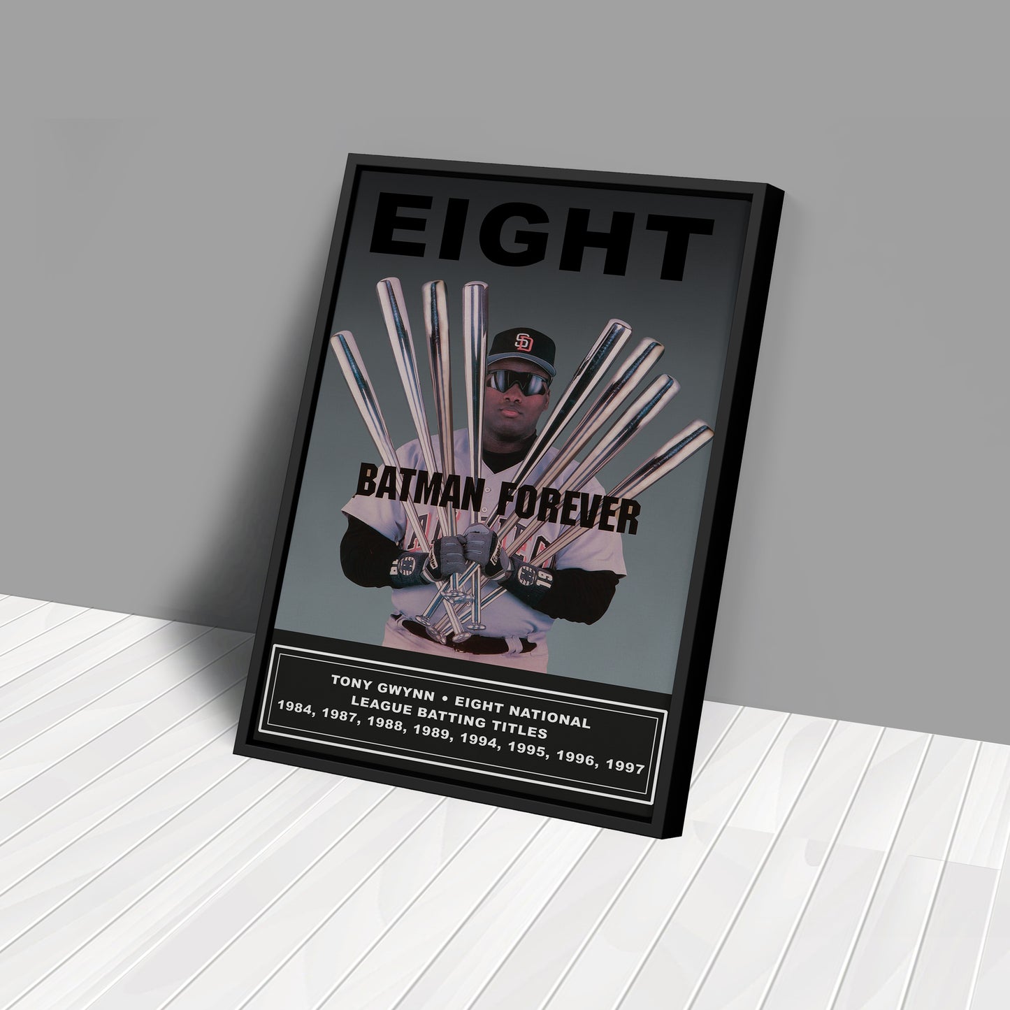 Tony Gwynn 8 N.L. Batting Titles Canvas Art - MLB Sports Home Decor