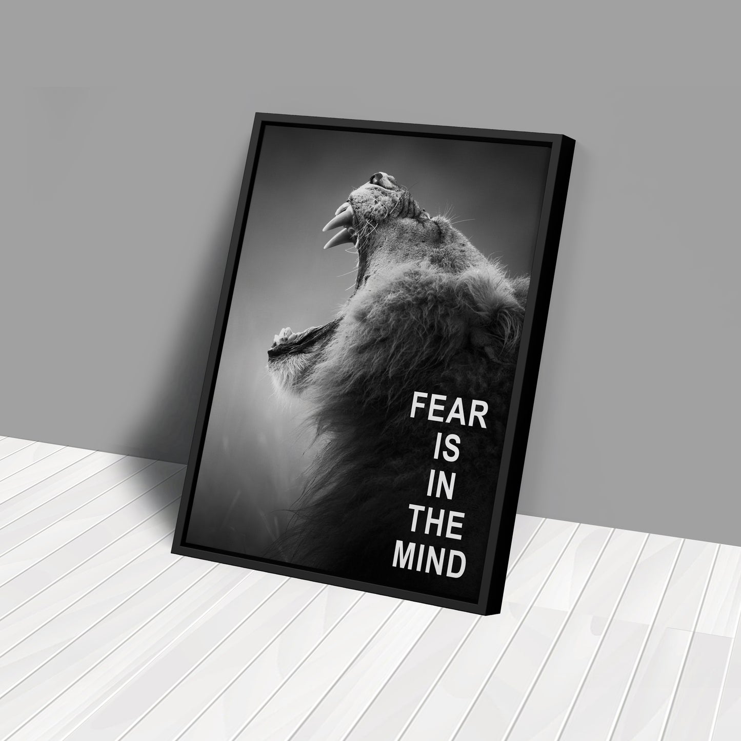 Lion Motivational Quote Canvas Wall Art Decor - Inspirational Wall Art for Home