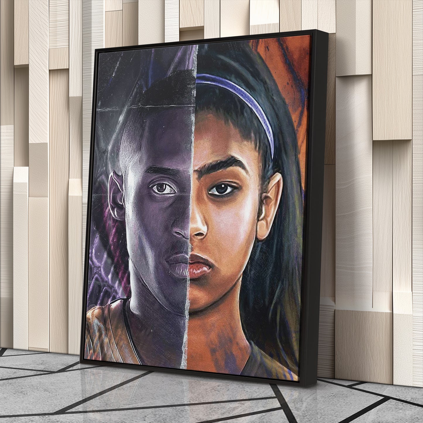 Kobe Gianna Canvas Wall Art – Mamba Legacy Family Print