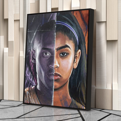 Kobe Gianna Canvas Wall Art – Mamba Legacy Family Print