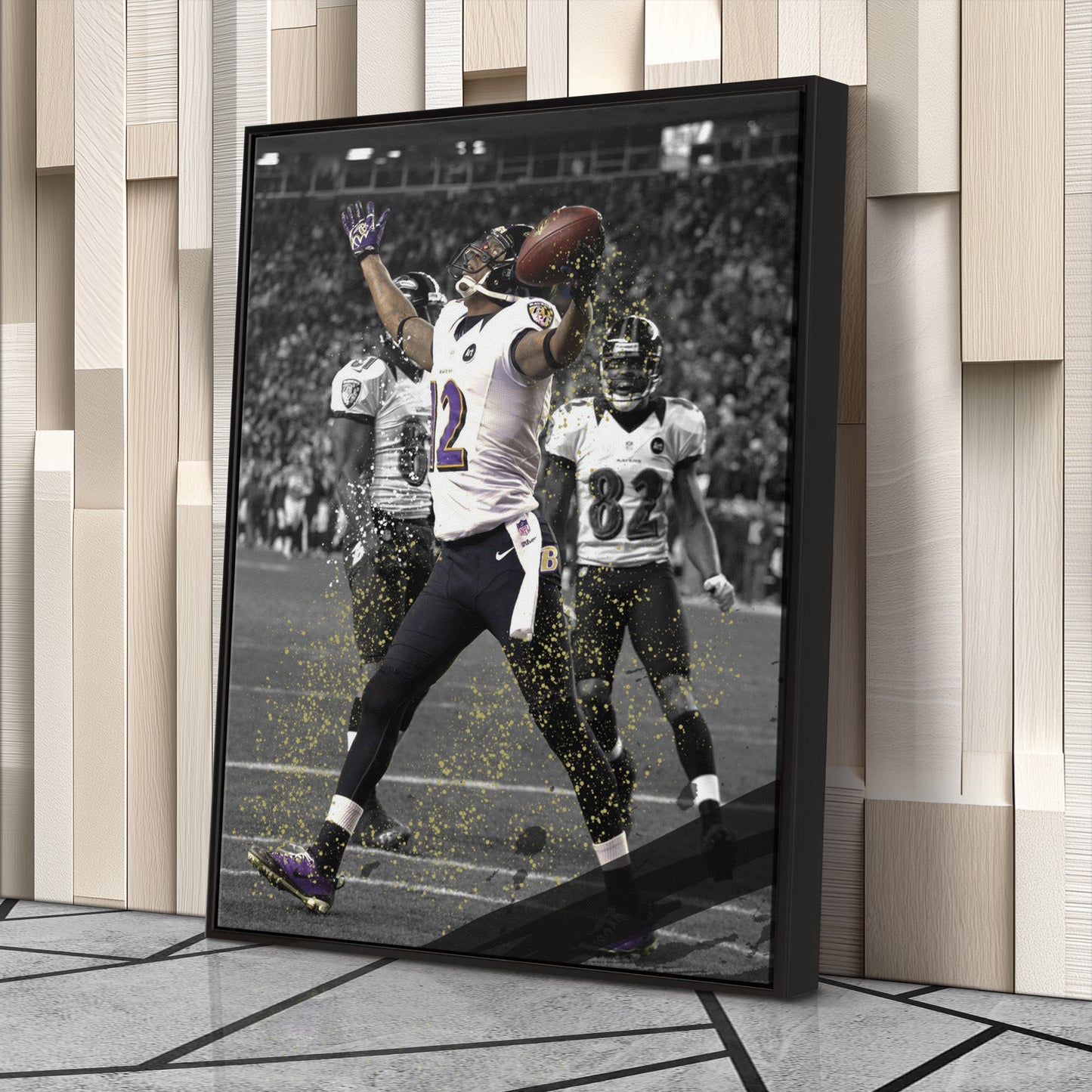 The Mile High Miracle Canvas Art - NFL Ravens vs. Broncos Wall Decor