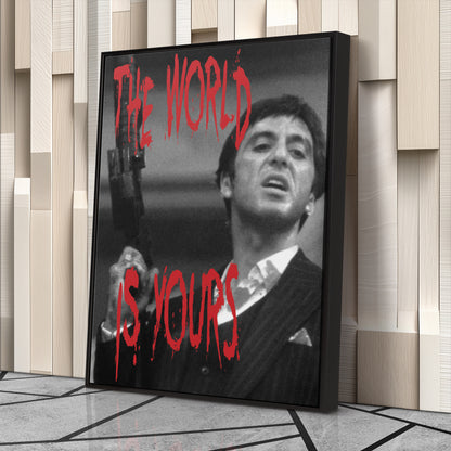Scarface Tony Montana Quote Canvas Wall Art – Legendary Film Character Decor