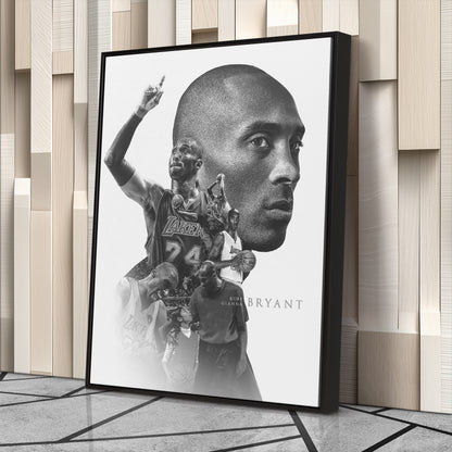 Kobe Bryant with Gianna Bryant Canvas Wall Art – Father and Daughter Tribute