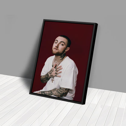 Mac Miller Poster Canvas Art – A Bold and Iconic Design
