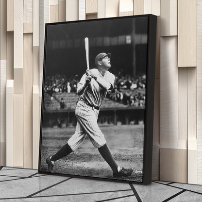 Babe Ruth Classic Baseball Vintage Canvas Wall Art Decor - Timeless Sports Art