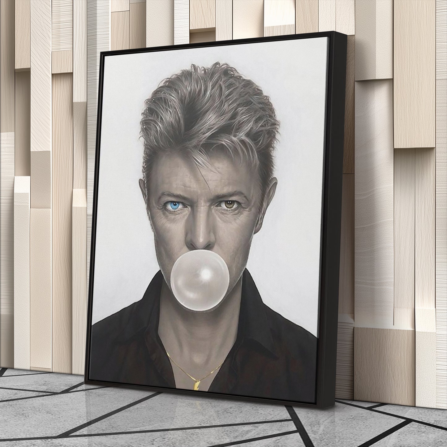 David Bowie Poster Chewing Gum Canvas Wall Art Home Decor Framed Art