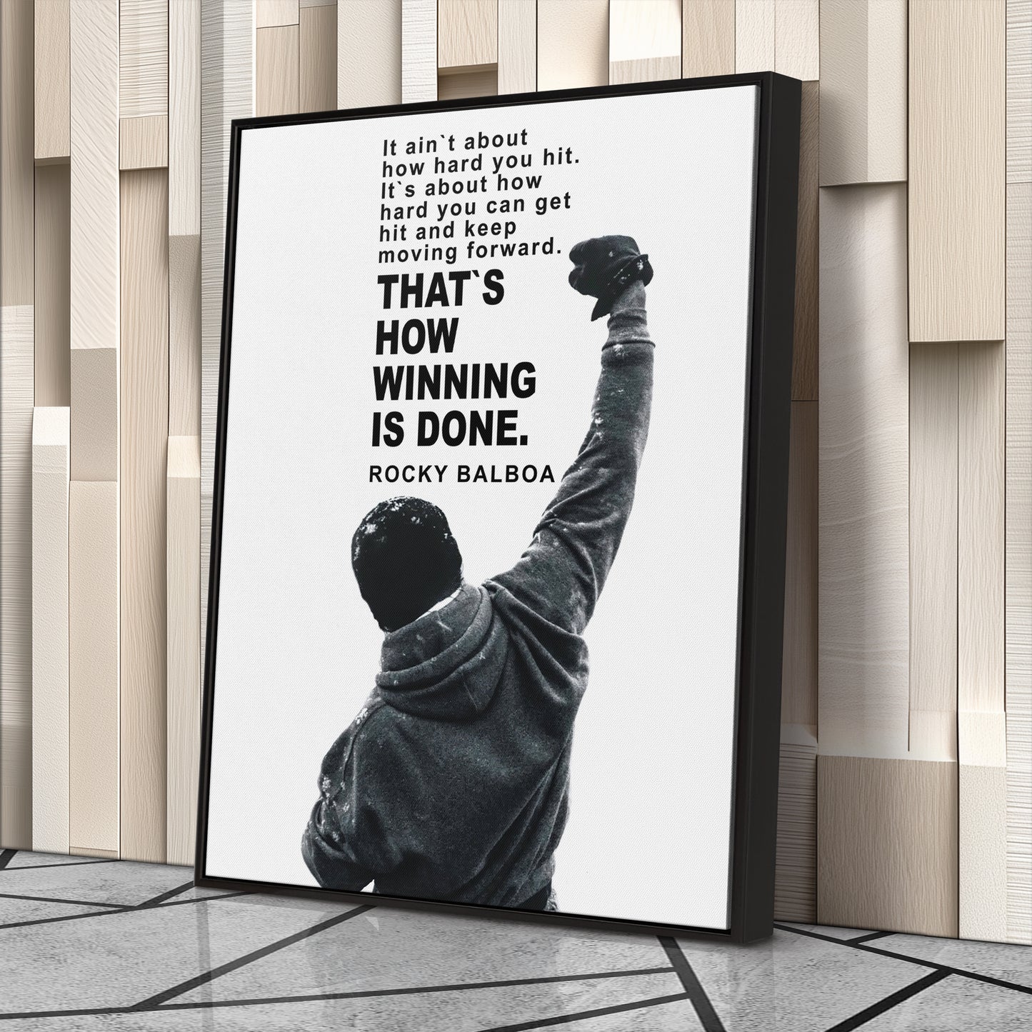 Rocky Balboa Motivational Quote Canvas Art - Inspirational Wall Decor