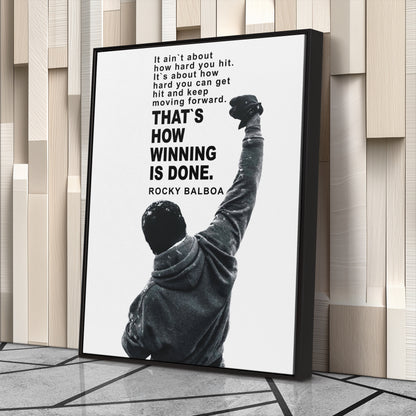 Rocky Balboa Motivational Quote Canvas Art - Inspirational Wall Decor