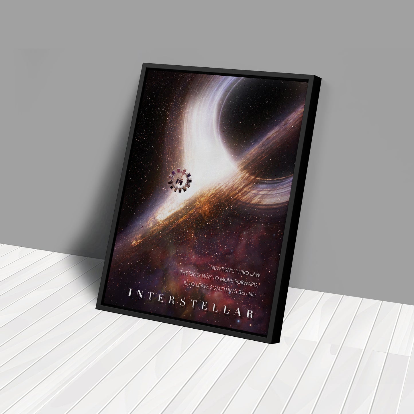 Interstellar Movie Poster Canvas Wall Art Decor - Cosmic Sci-Fi Art