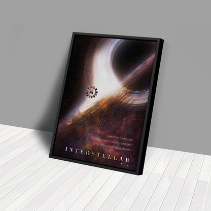 Interstellar Movie Poster Canvas Wall Art Decor - Cosmic Sci-Fi Art