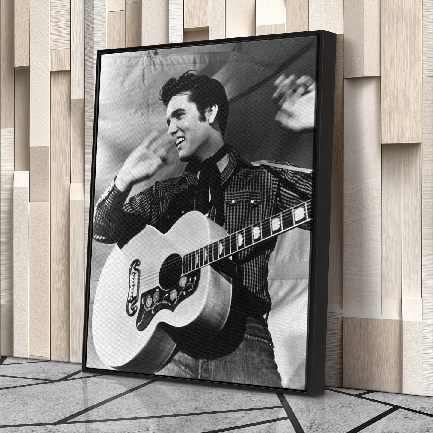 Elvis Presley Canvas Wall Art – Rock 'n' Roll Icon Home Decor Print