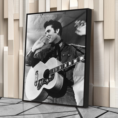 Elvis Presley Canvas Wall Art – Rock 'n' Roll Icon Home Decor Print
