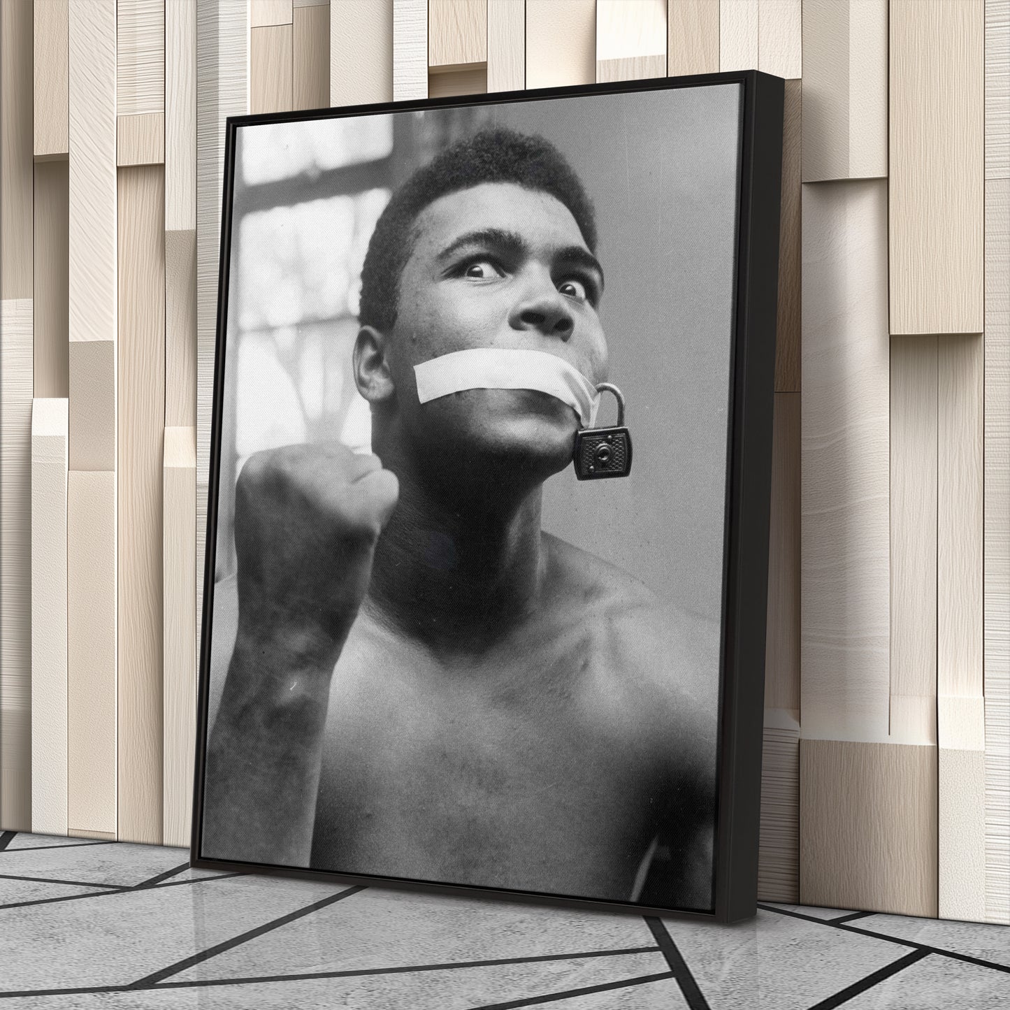 Muhammad Ali Boxing Silent Canvas Art – Legendary Fighter Decor