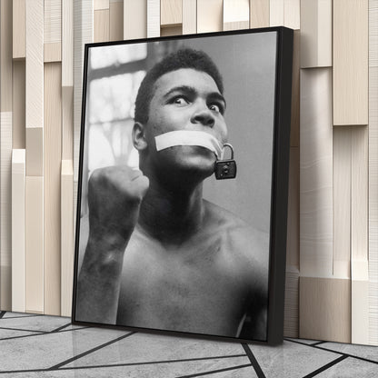 Muhammad Ali Boxing Silent Canvas Art – Legendary Fighter Decor